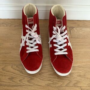 Red Suede Onitsuka Tiger High Tops